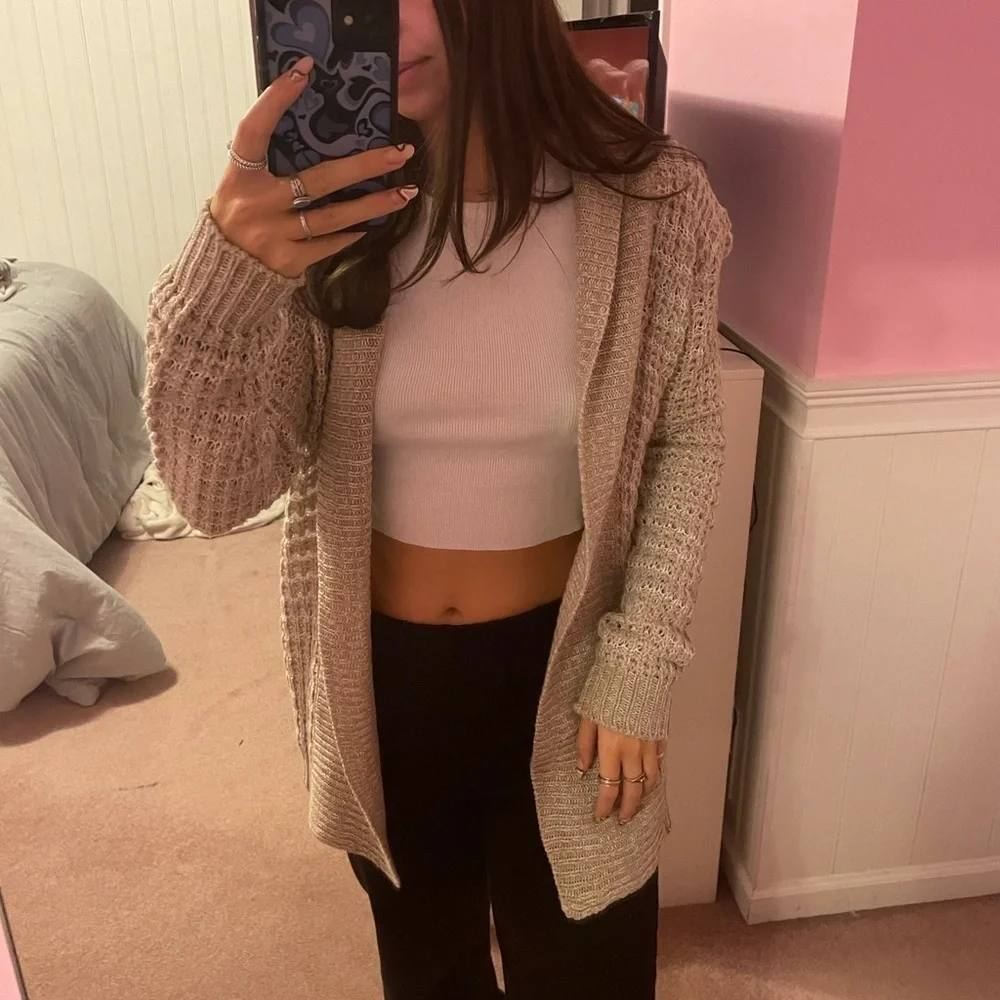 Nordstrom white and cream mixed cardigan